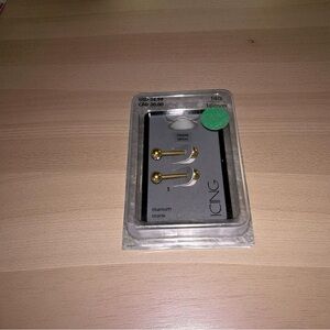 Gold Titanium Nipple Barbells – 14G 16mm (Set of 2)